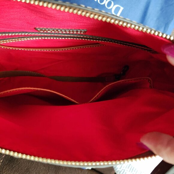 Dooney & Bourke - Ostrich Twist Strap Hobo - PLUM - Rare Color - NEW - Picture 5 of 11